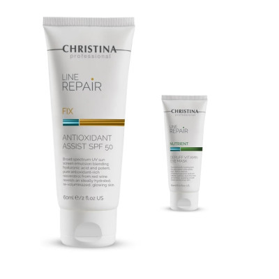 LINE REPAIR FIX ANTIOXIDANT ASSIST SPF50  Легкий крем-лосьйон СПФ 50 + ПОДАРУНОК міні