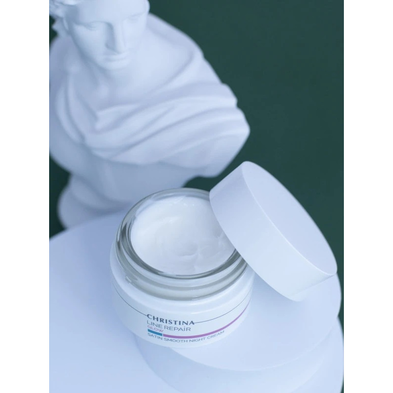 LINE REPAIR GLOW SATIN SMOOTH NIGHT CREAM  Нічний крем «Гладкість сатину» +ПОДАРУНОК міні