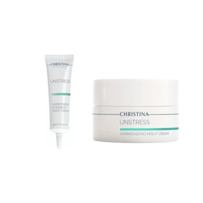 UNSTRESS HARMONIZING NIGHT CREAM EYE & NECK  Ночной крем‑концентрат для деликатной зоны вокруг глаз и шеи + ПОДАРОК  